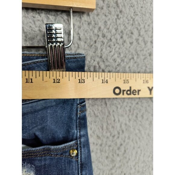 DL1961 Emma Jeans 25 Legging Heath Blue Denim Low Rise Distressed - Picture 10 of 13